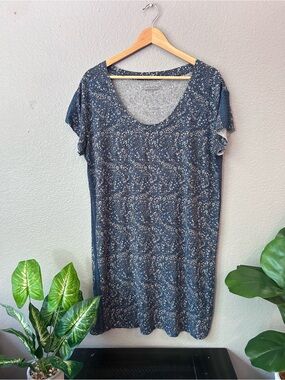 Victoria's Secret Navy Floral Scoop Neck Tunic Night Gown Dress